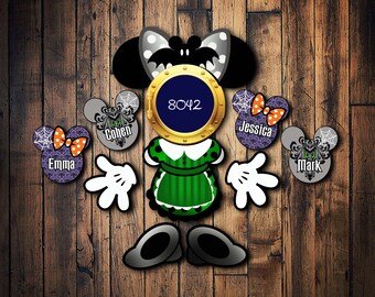 Custom Disney Cruise Haunted Mansion inspired Magnets Mickey Mouse mummy witch vampire ship boat