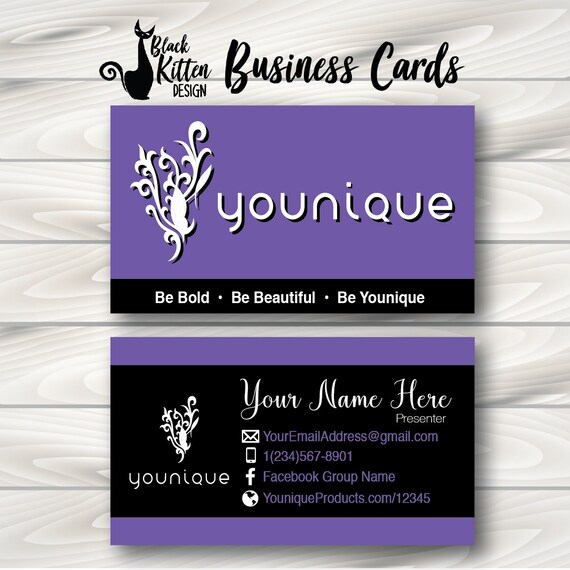 Printed Younique Business Cards Younique cards Younique Etsy