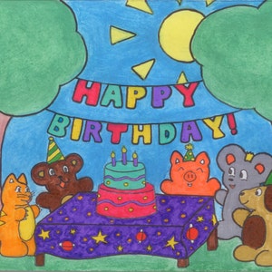 Cartão de feliz aniversário