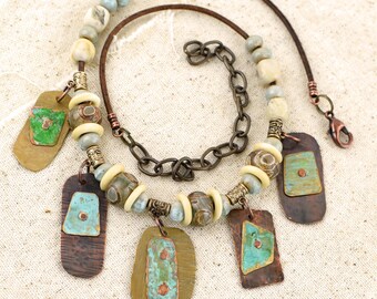 Mixed Metals and Beads, Adjustable Length