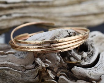 Bangle Bracelets; Set of Four