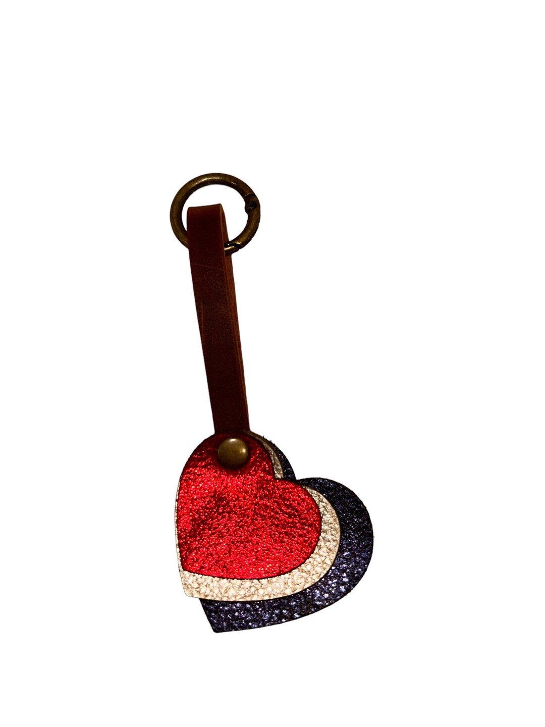 Heart Leather Purse Charm Etsy