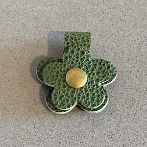 Snap Flower Leather Purse Charm