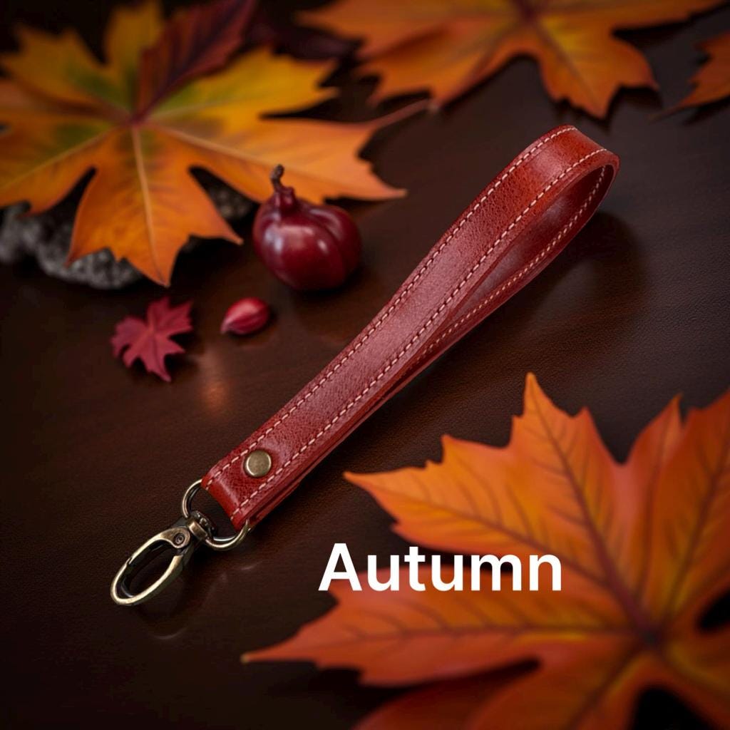 Handmade Leather Wristlet Strap