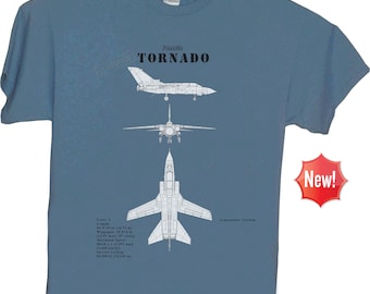 Panavia Tornado - British Aircraft / military t-shirt with blueprint design