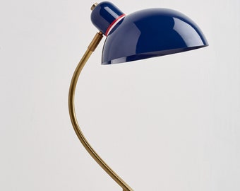 d'Orsay Lamp- brass and blue tripod task lamp desk lighting