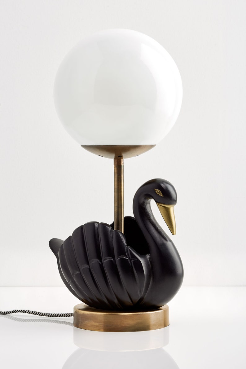 Sur Le Lac Black Swan Lamp