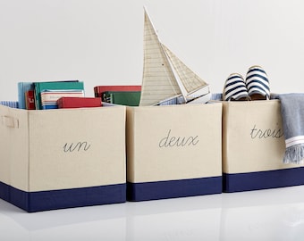 Trois Bacs- Set of 3 Canvas Storage Bins
