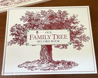 Our Family Tree Record Book Hard Cover with Slip Case Vintage 1997