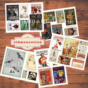 Vintage Halloween Ephemera Printable Poison Label Junk Journal Digital Download 5 Pages Scrapbook