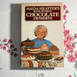 Maida Heatter&#39;s Book of Great Chocolate Desserts HC/DJ Vintage 1980 Cookbook