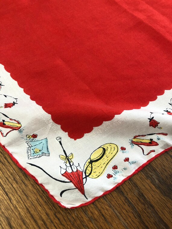 Vintage Scarf Silk Umbrellas Hankies and Hats 40s