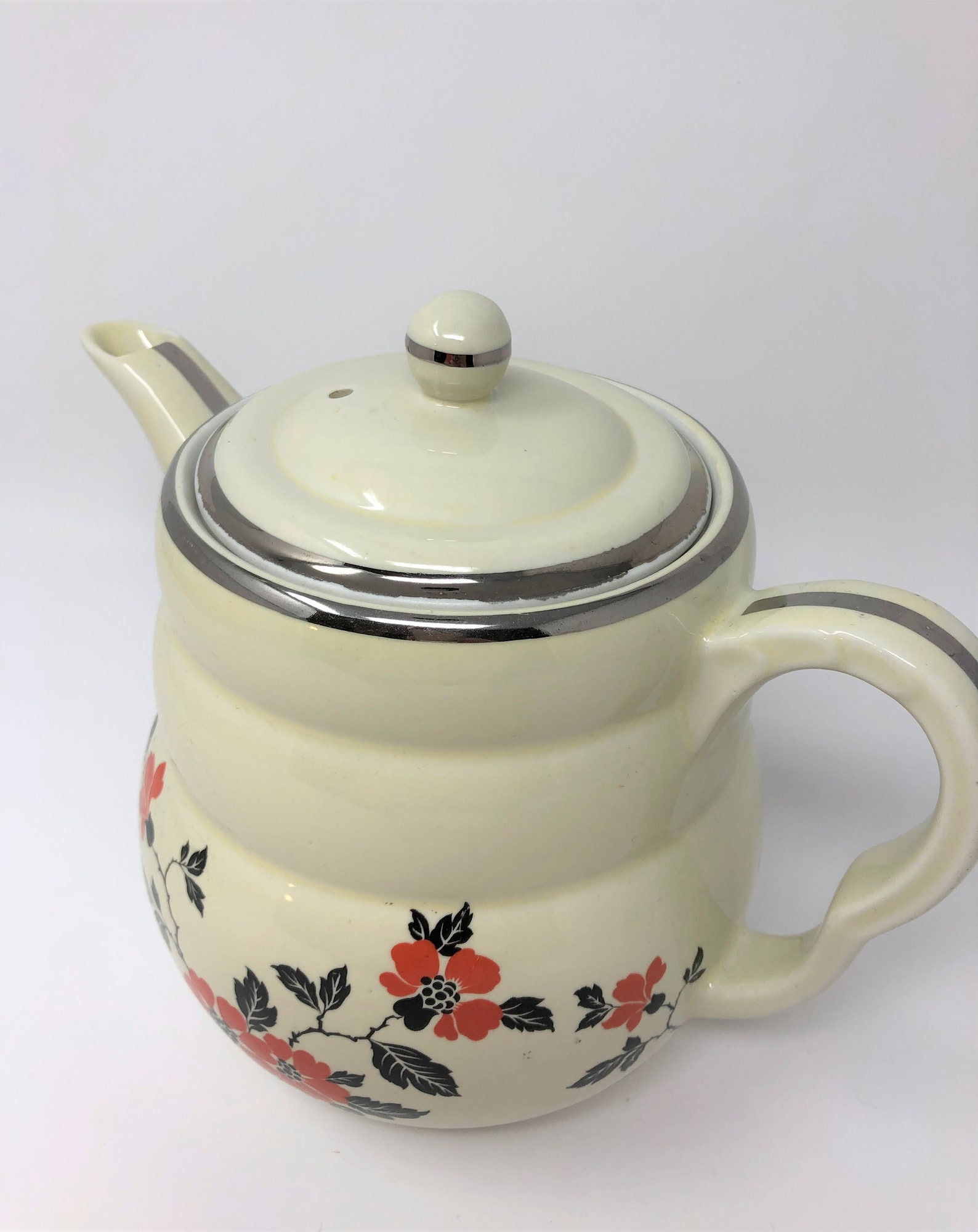 Vintage Red Poppy Teapot Hall Superior Quality 1960s Etsy