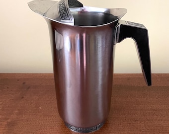 Cordova Riviera Stainless Steel Ice Water Pitcher Vintage 1960s