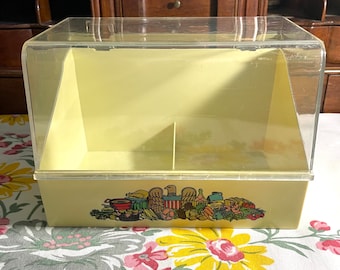 Vintage McCalls Recipe Box, 1970s Plastic File with Bicentennial Design