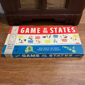 Vintage Game of the States Boardgame 1960 Milton Bradley Board Game