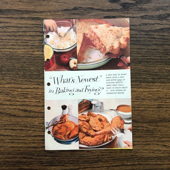 Vintage 1955 Fluffo Shortening Baking and Frying Recipe Etsy