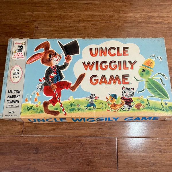 Vintage Uncle Wiggly Boardgame Complete 1961 Milton Bradley Board Game