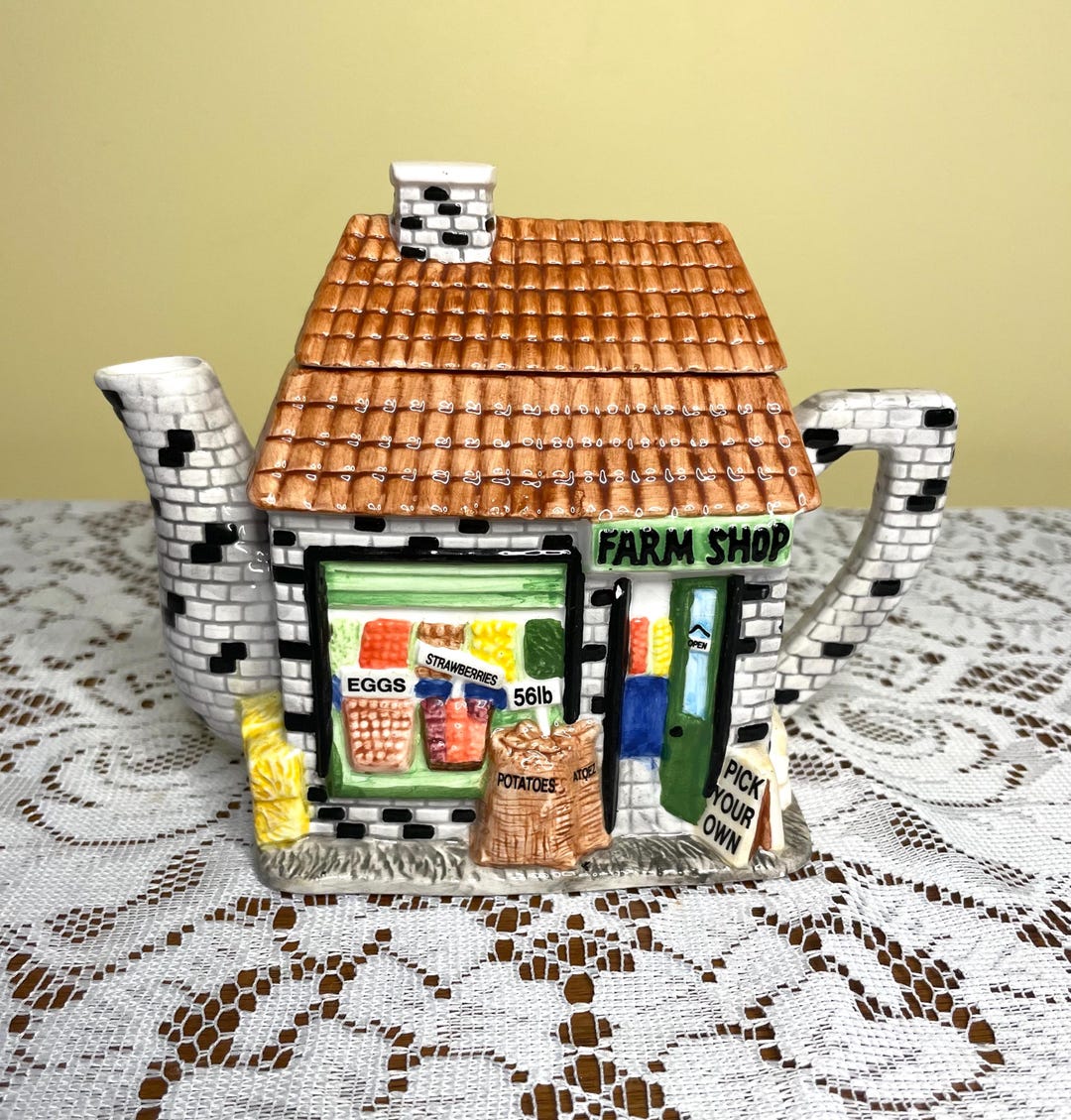 Vintage Western House Village Collectibles Teapot by Annie Rowe - Etsy