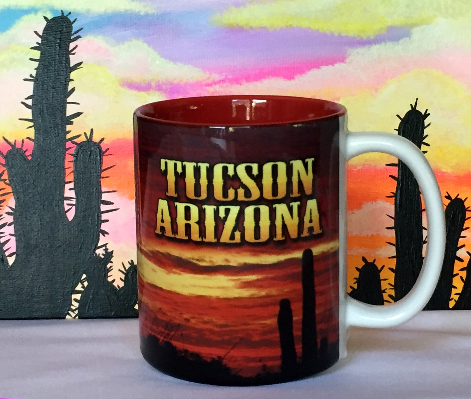 TUCSON ARIZONA MUG Vintage Mug Souvenir Mug Vintage Arizona Etsy