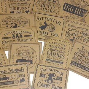 EASTER  SIGNS SET #1 Prim Pantry Labels