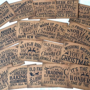 CHRISTMAS VINTAGE #1 Prim Pantry Labels