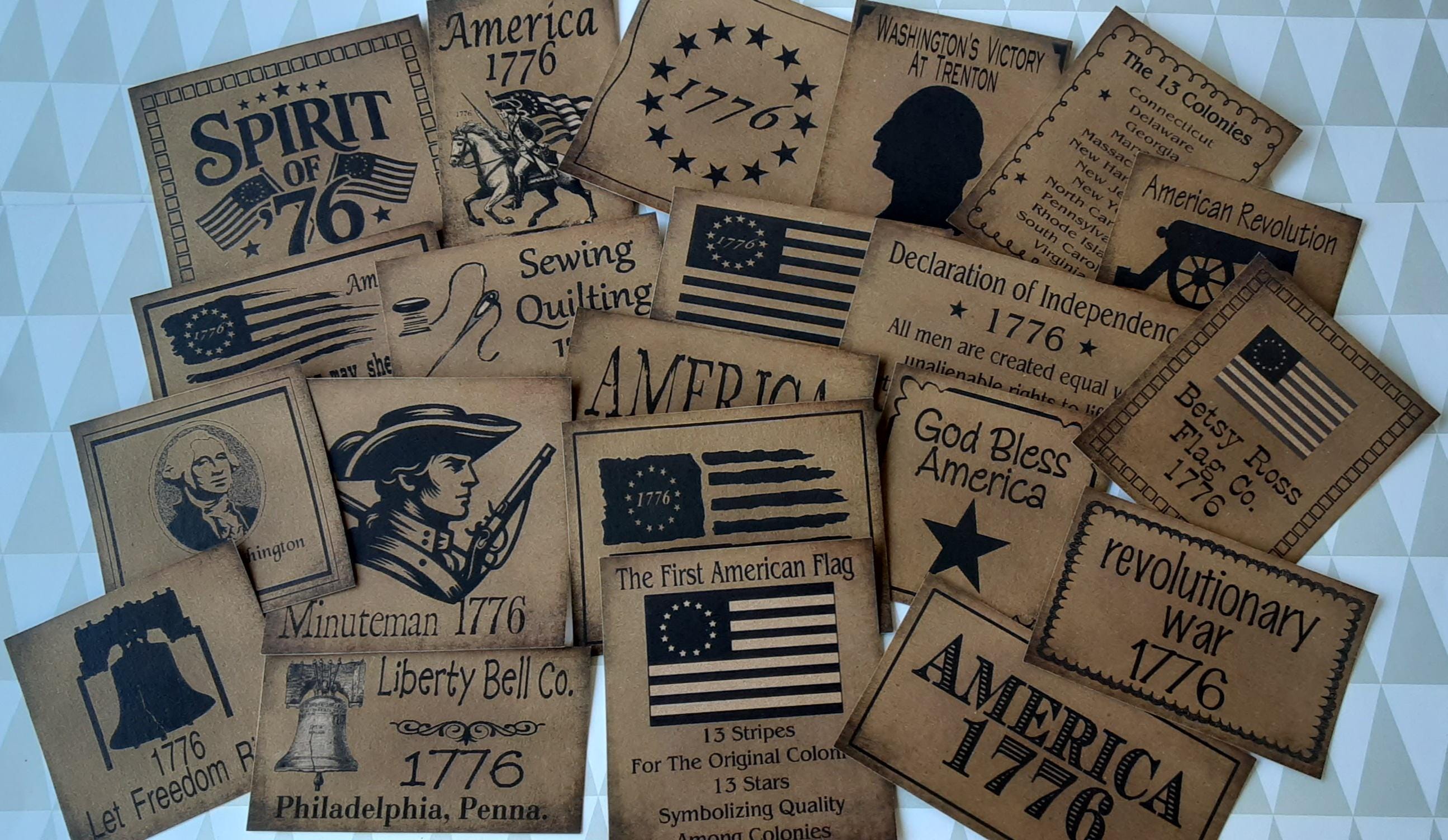Set of (21) Assorted Sizes 1776 Revolutionary War Prim Pantry Labels - Etsy