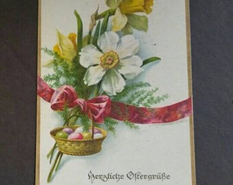 Vintage Postcards Set of 3 Roses Flowers Antique Postmarked German Handwriting Distressed Ephemera