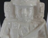 Vintage Gekkeikan Samurai Sake Bottle , Made In Japan , Porcelain Sake Bottle , Gekkeikan White Porcelain Sake Bottle