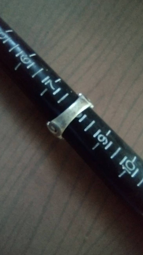 Sterling Open Scroll Work Ring, Sterling Dome Rin… - image 9