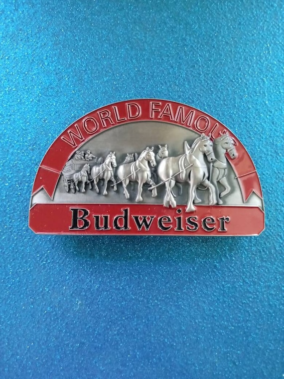 Budweiser Belt Buckle , Pewter Belt Buckle