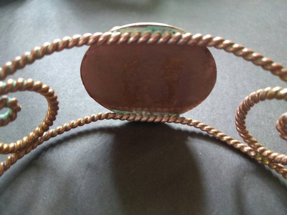 Unusual Copper and Brass Cuff Bracelet , Vintage … - image 7