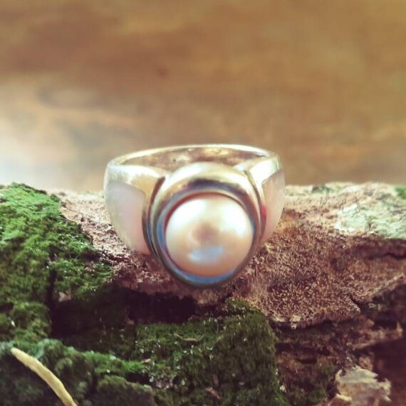 Gorgeous Sterling Cultured Pearl and Mother of Pe… - image 3