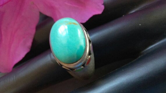 Fabulous Turquoise and Multi Stone Sterling Ring … - image 3