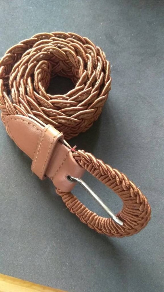 Copper Color Braided Material Belt , Copper Color 