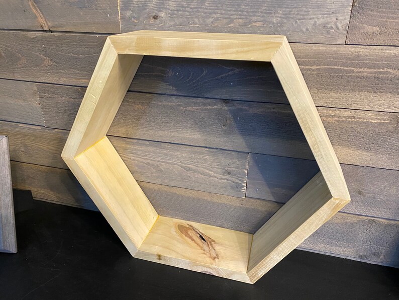 Handmade Floating Hexagon Shelf Etsy
