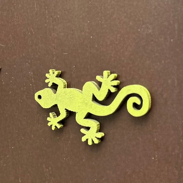 Laser blank Gecko craft supplies green gecko gift tags earrings pendant laser gecko charm crafting supply