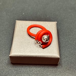 Silicone red ring Adjustable ring, soft on your finger, all occasion ring,  holiday ring, thinking of you gift