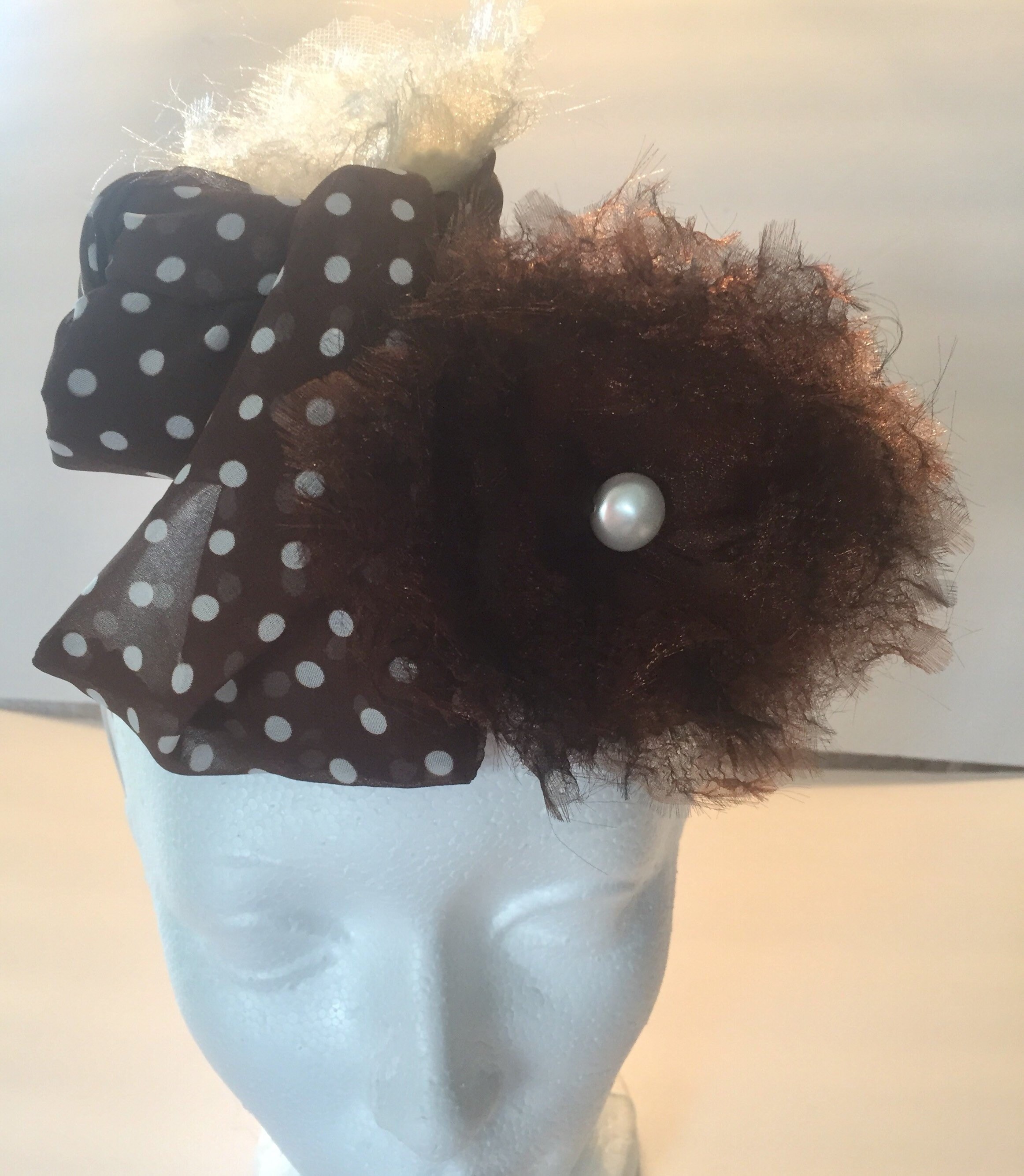 Polkadot Fascinator - Etsy