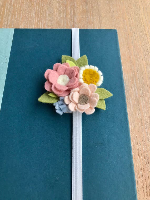 Felt flower bookmark bookmark journal summer reading Etsy