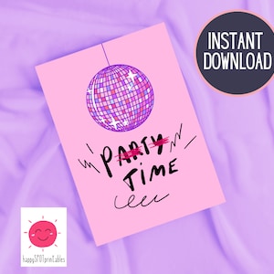 Cartão de formatura PT Party Time para fisioterapeuta | Download digital de apreciação de terapia
