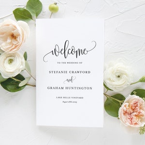 DIY Script Wedding Program Booklet Template Printable - Etsy