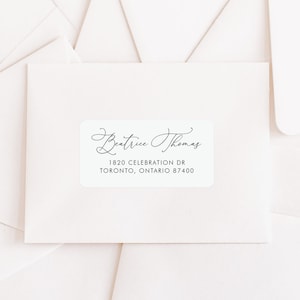 Printable Address Labels Template - DIY Avery 4x2 Address Label - Editable Beatrice Script Envelope Address Labels - Instant Download