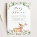 Printable Deer Baby Shower Invitation Template - Watercolor Deer Pink ...
