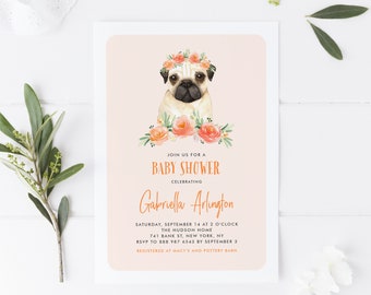 Pug Baby Shower Etsy