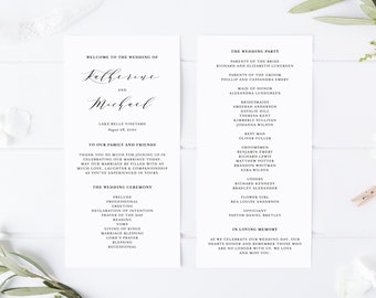 wedding programs etsy
