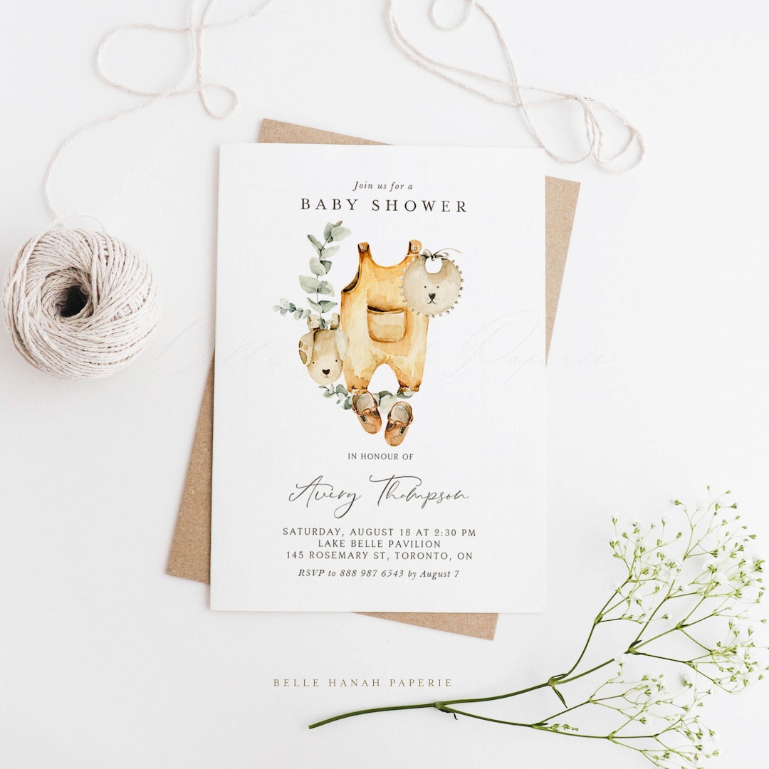 Printable Boho Baby Shower Invitation Template DIY Etsy