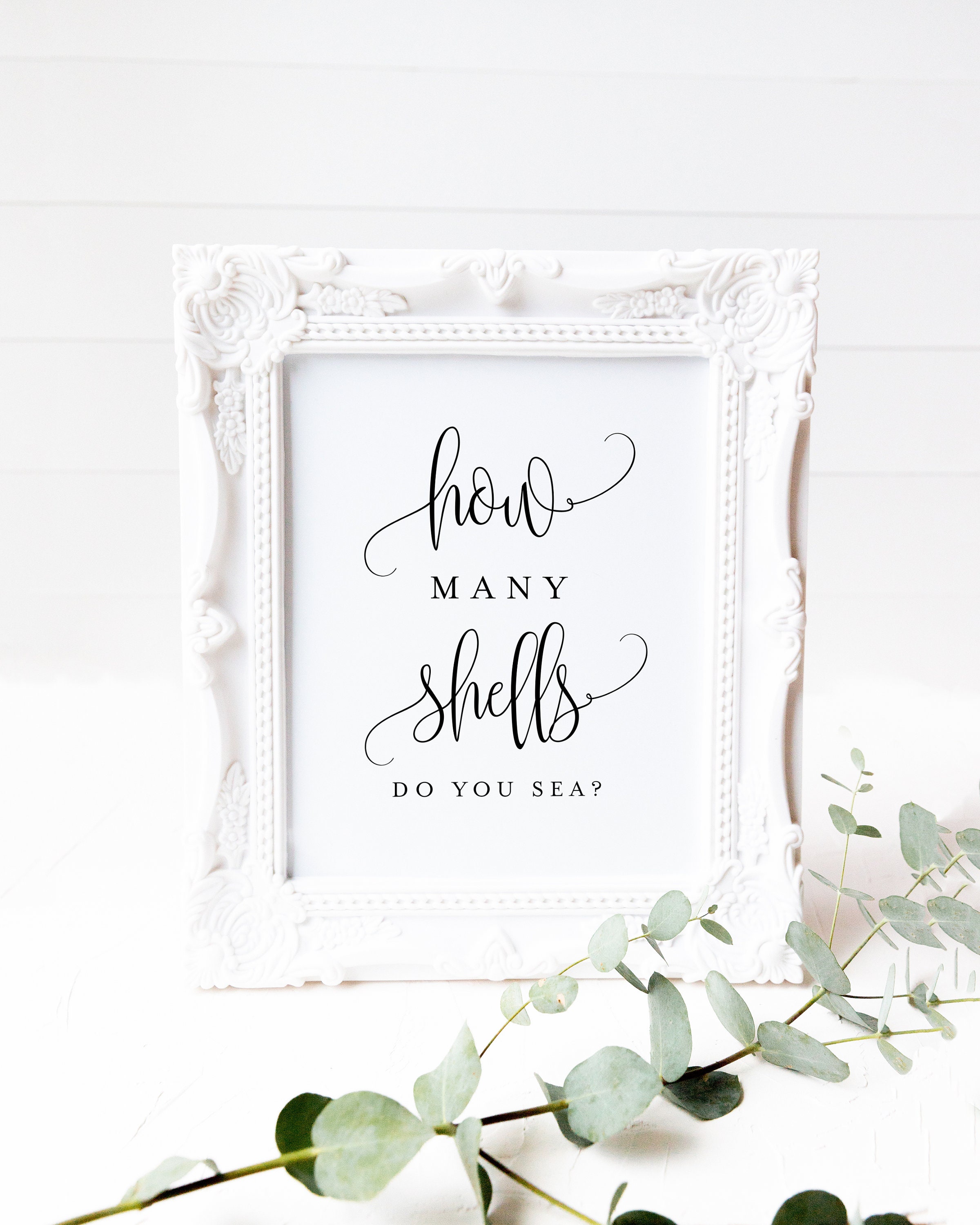 Printable How Many Shells Are in the Jar Card and Sign Bundle - Script ...