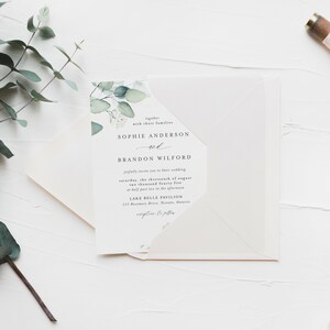 Printable Greenery Wedding Suite Template - DIY Watercolor Eucalyptus ...