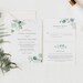 Printable Greenery Wedding Suite Template DIY Watercolor Eucalyptus ...